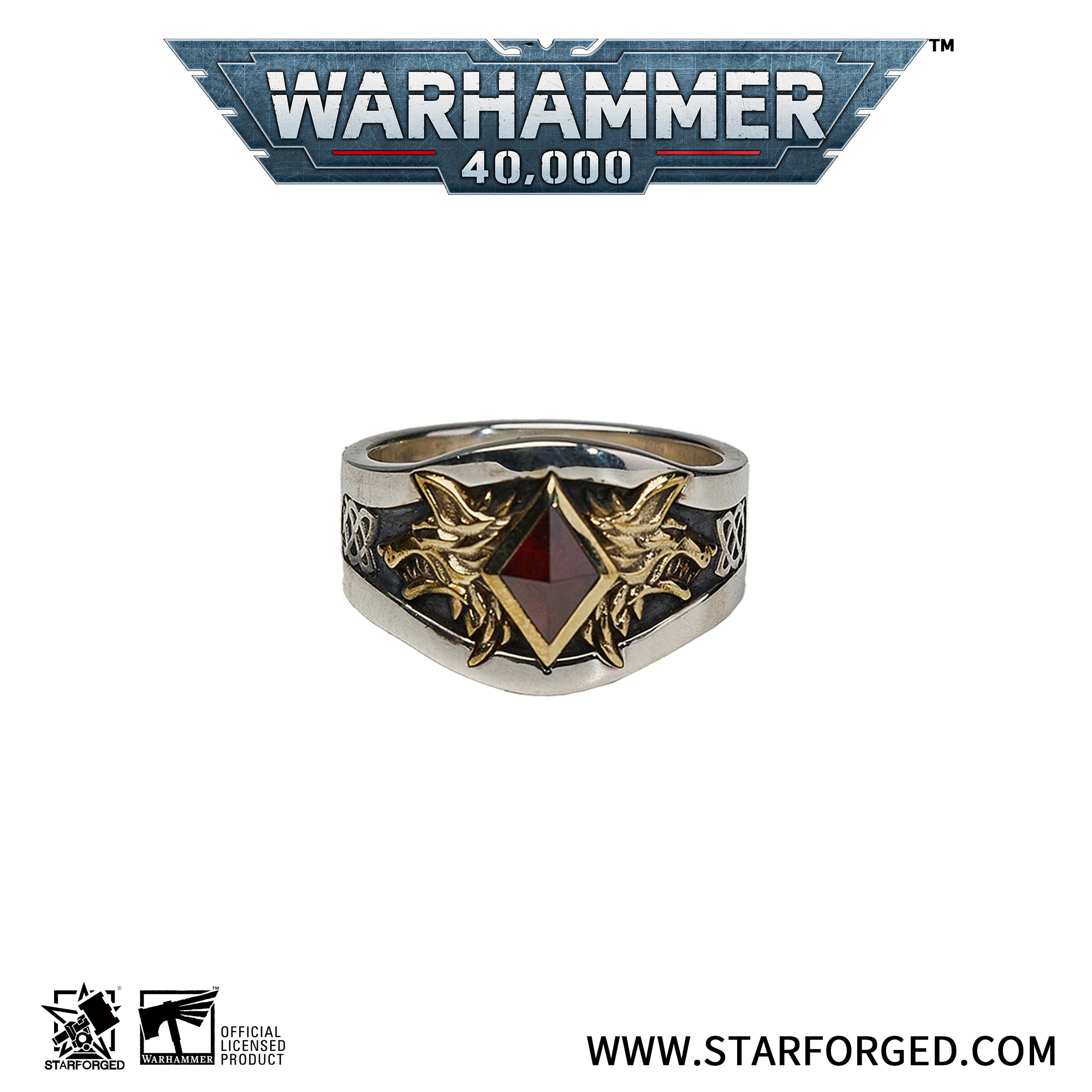 Warhammer 40K Space Wolves Ring of Leman Russ Wolf King Memorial Ring Starforged